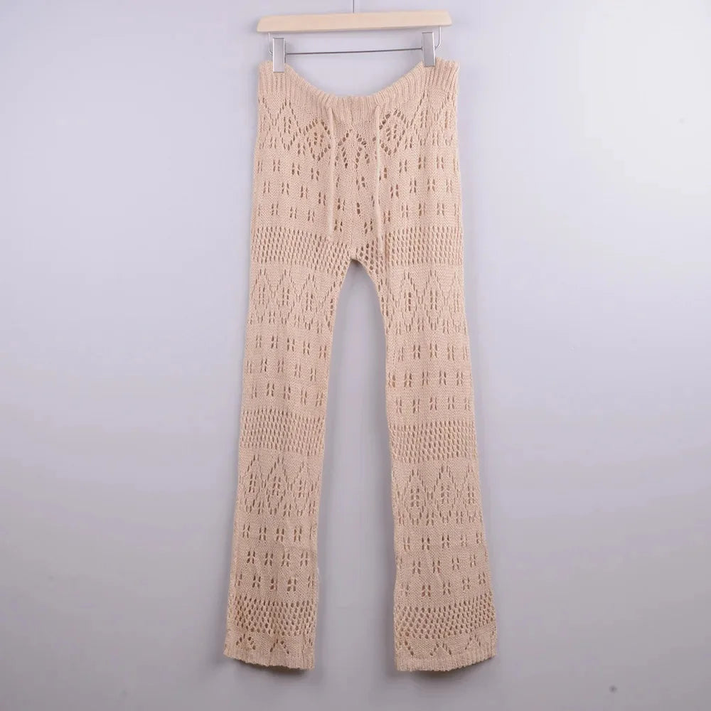 Women's Beach Pants Hand Hooked Hollow