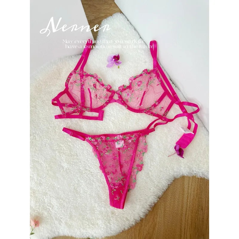 Kawaii Japanese Lingerie Set Sheer Tulle