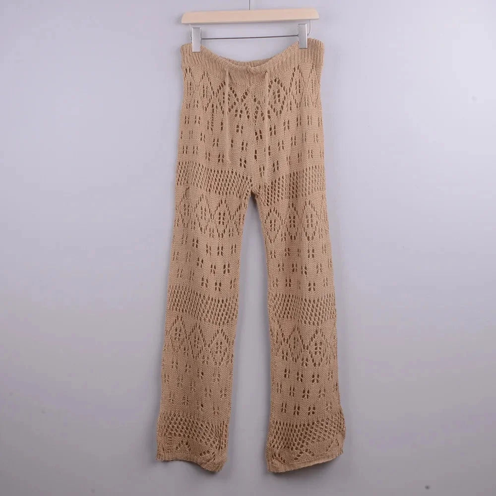Women's Beach Pants Hand Hooked Hollow