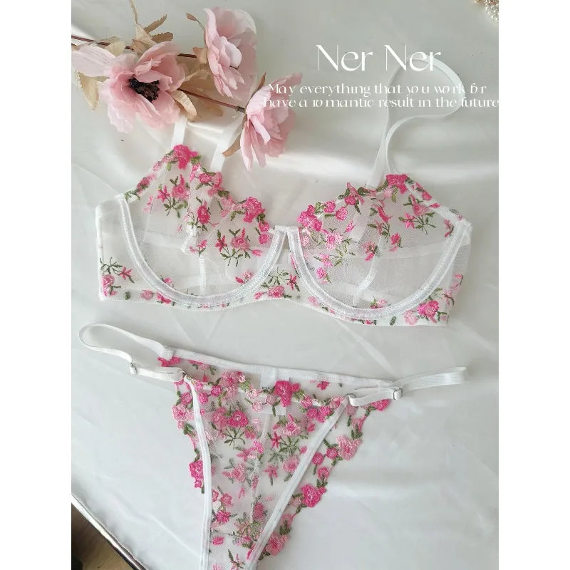 Kawaii Japanese Lingerie Set Sheer Tulle