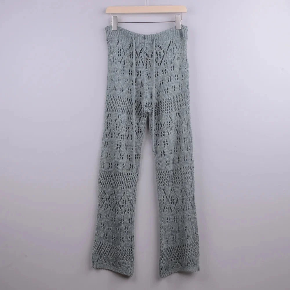 Women's Beach Pants Hand Hooked Hollow