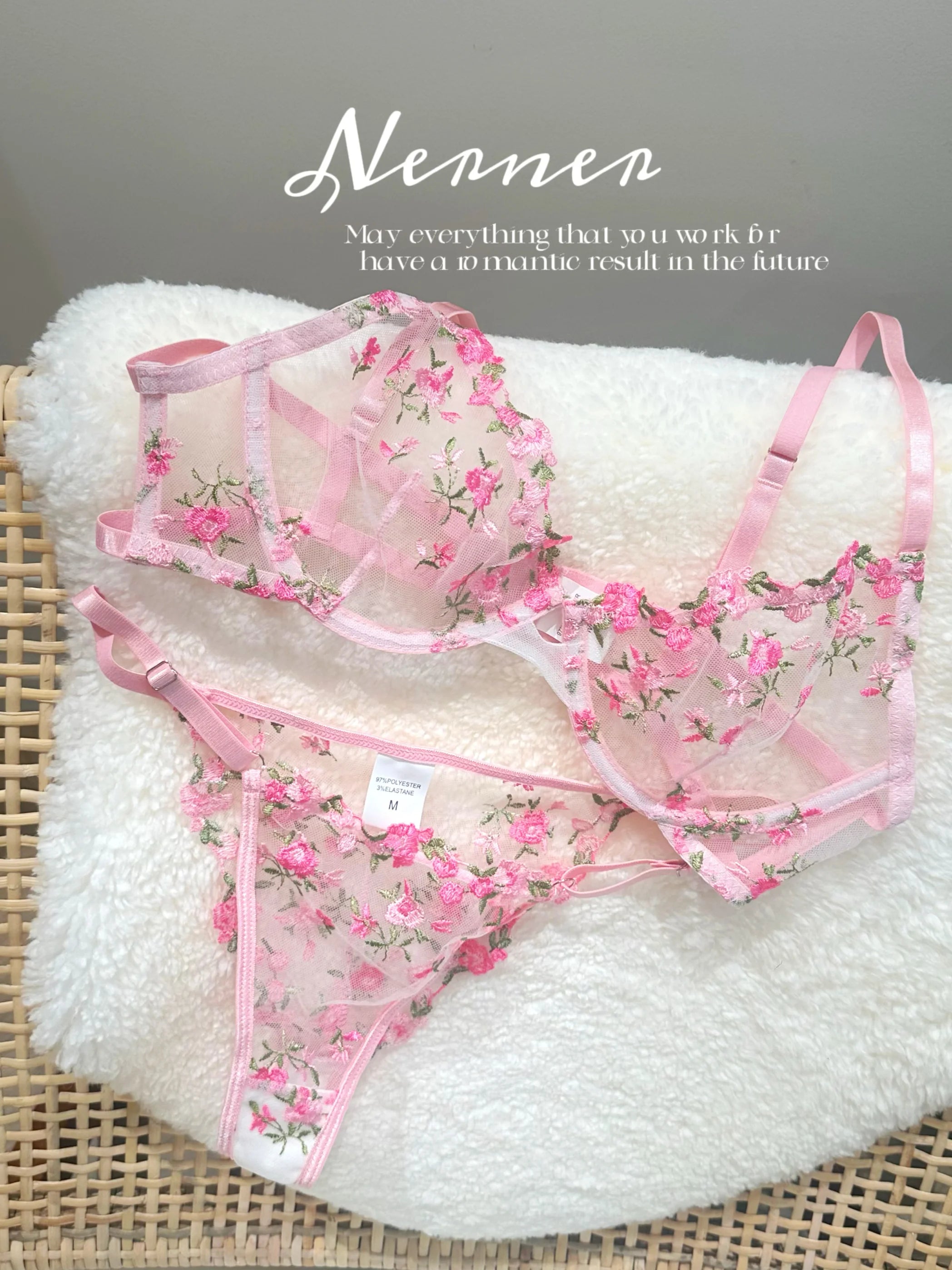 Kawaii Japanese Lingerie Set Sheer Tulle