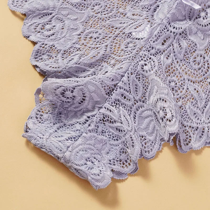 Floral Lace Panties Women ear Girls Intimate Panty