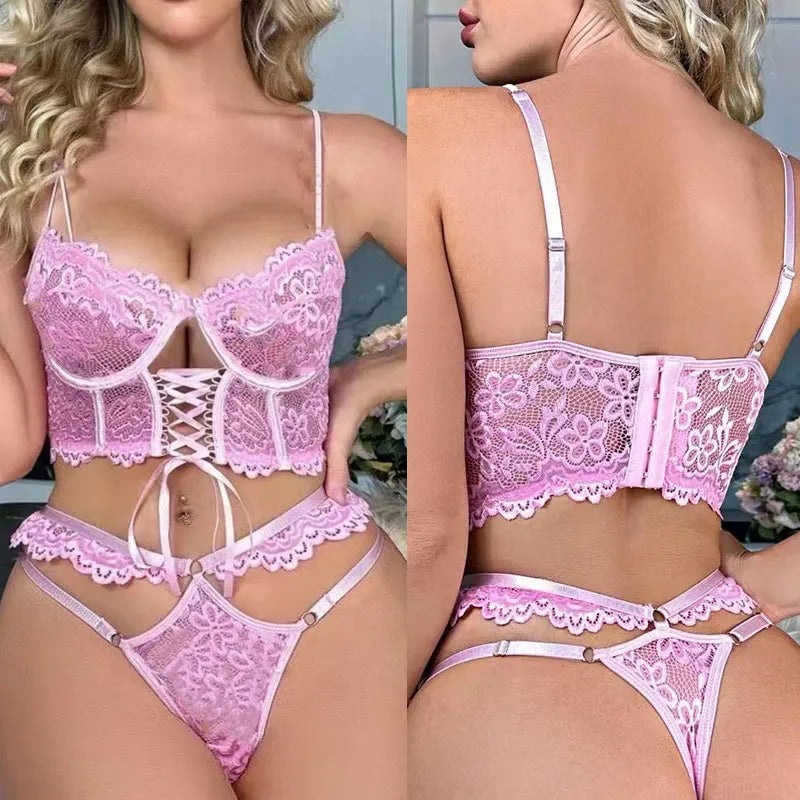 Erotic Lingerie Sexy Lace Underwear 2-Piece
