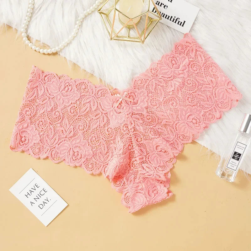 Floral Lace Panties Women ear Girls Intimate Panty