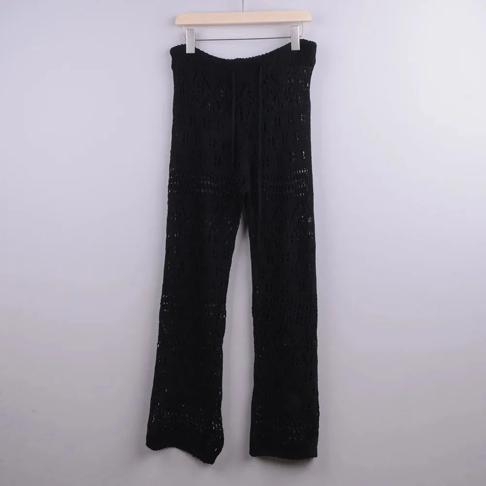Women's Beach Pants Hand Hooked Hollow
