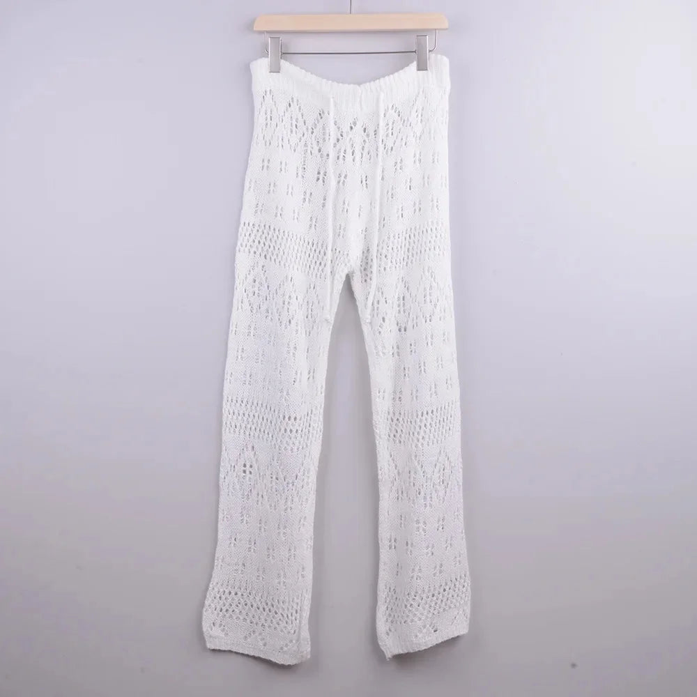 Women's Beach Pants Hand Hooked Hollow