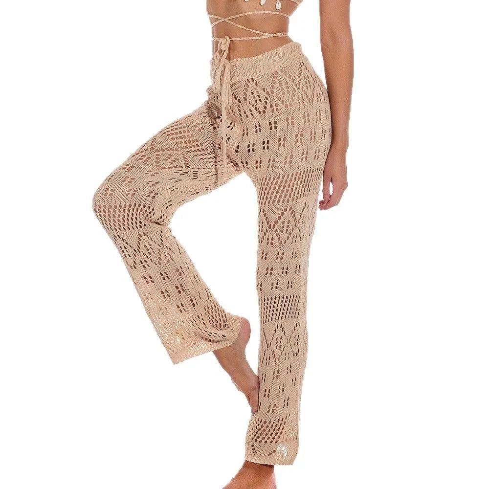 Women's Beach Pants Hand Hooked Hollow