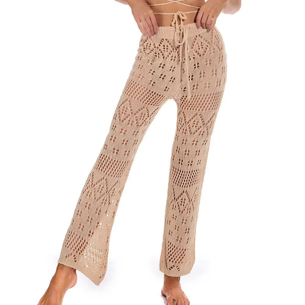 Women's Beach Pants Hand Hooked Hollow