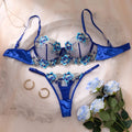 A set of sexy blue lingerie