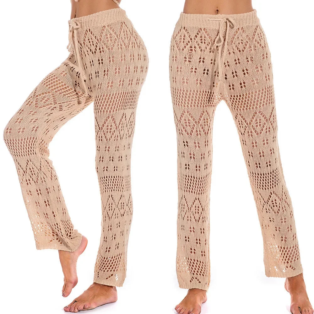 Women's Beach Pants Hand Hooked Hollow