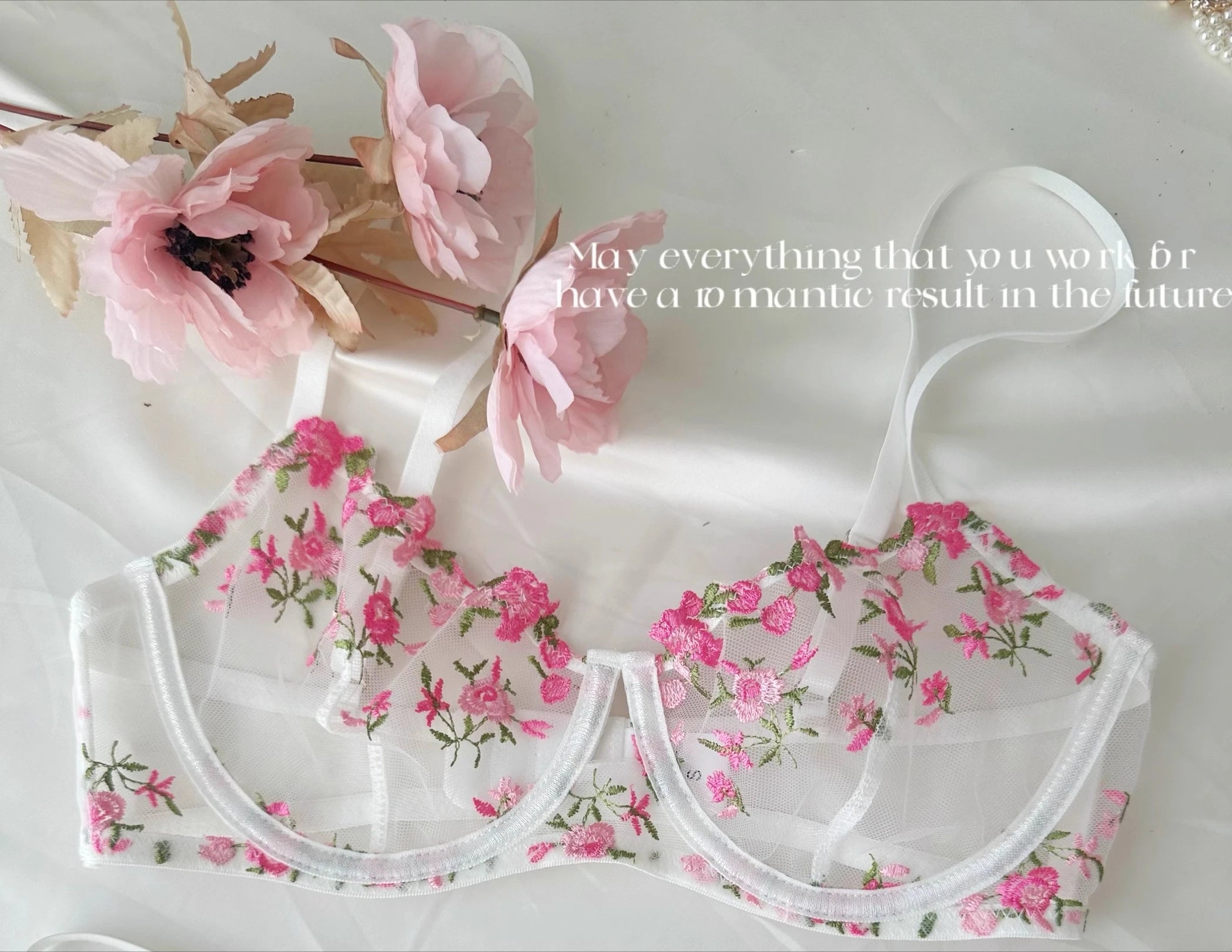 Kawaii Japanese Lingerie Set Sheer Tulle