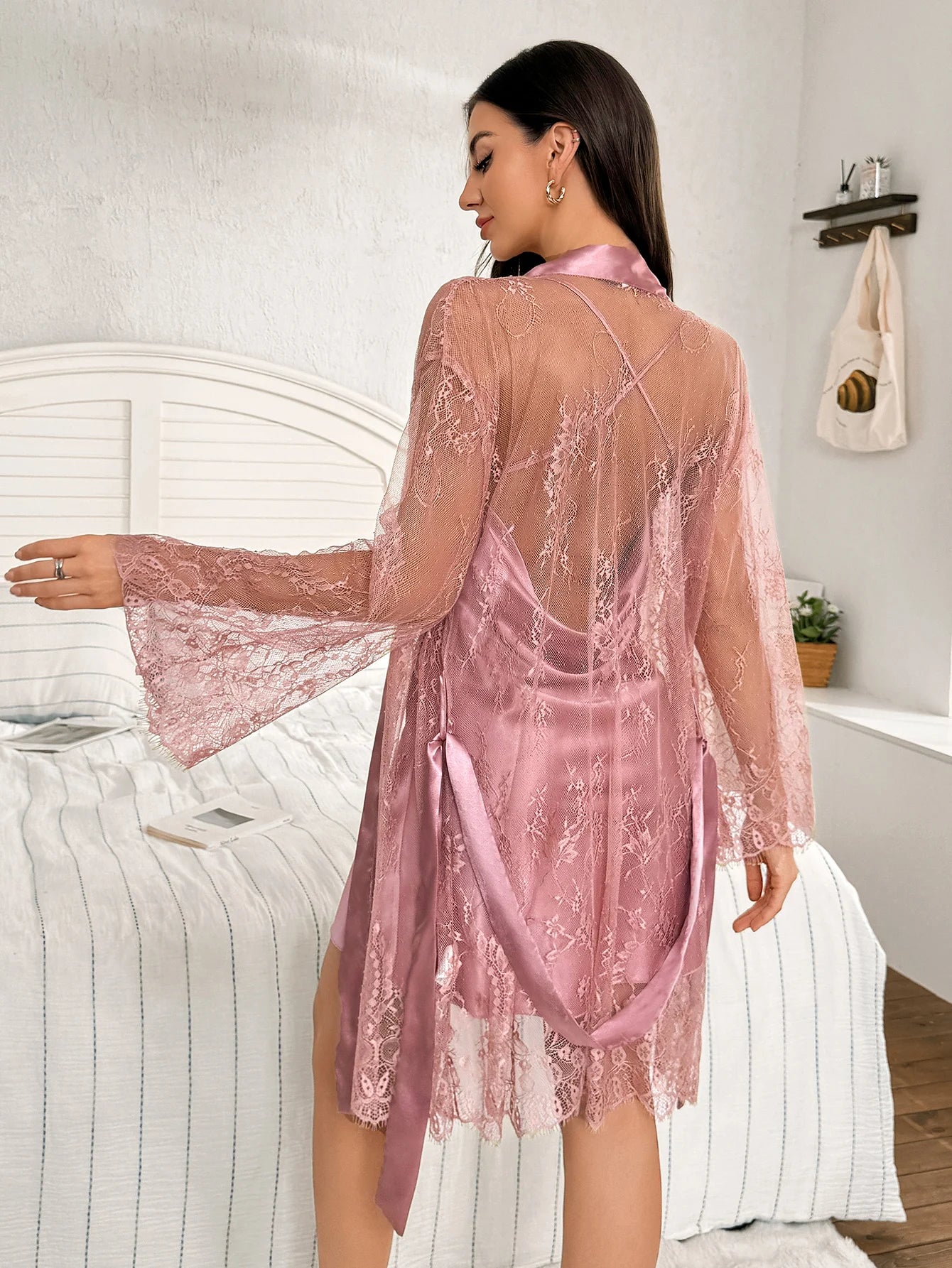 Hot Selling Solid Color Polyester Nightgown
