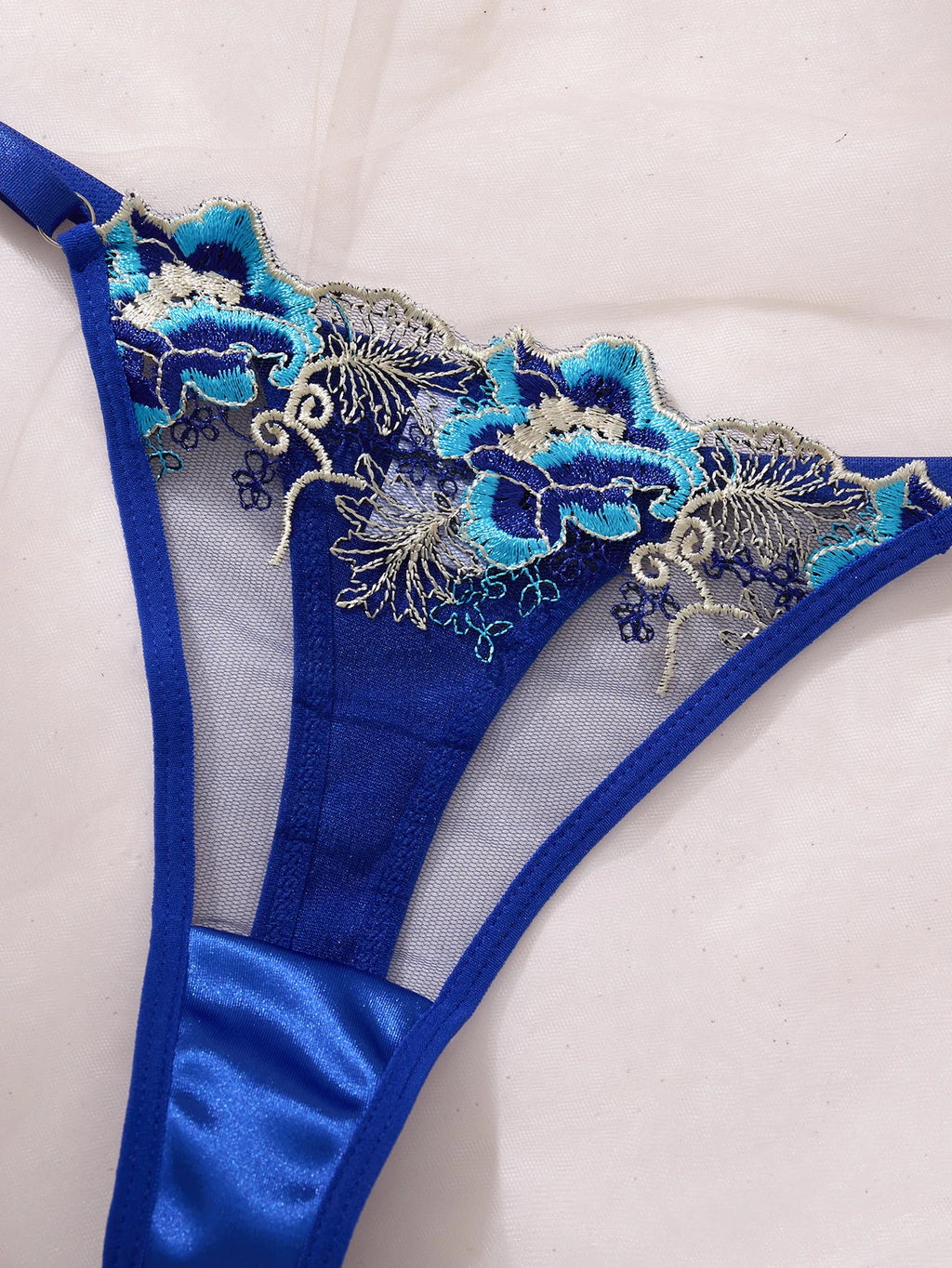 A set of sexy blue lingerie