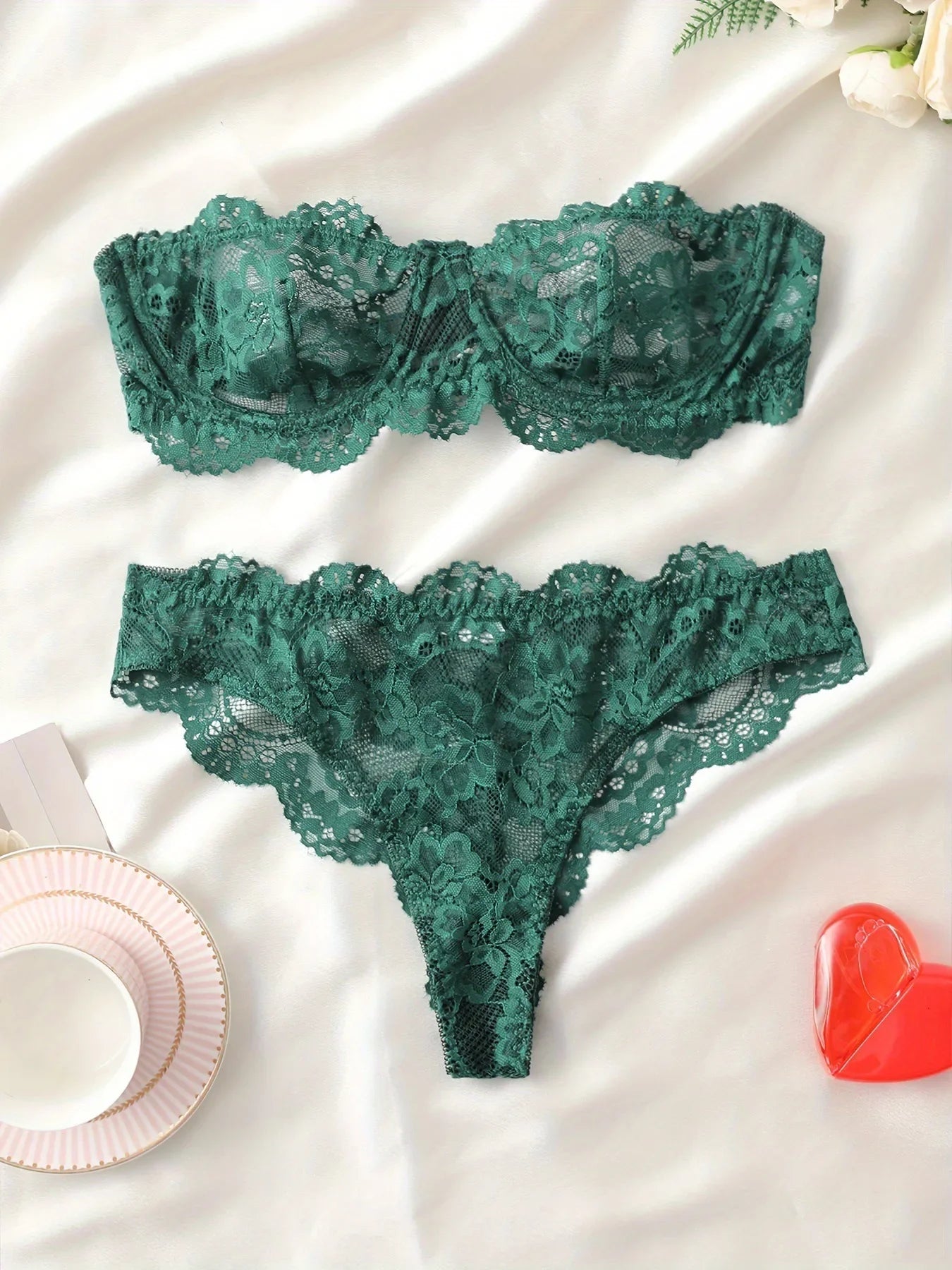 Women's Floral Lace Lingerie Set