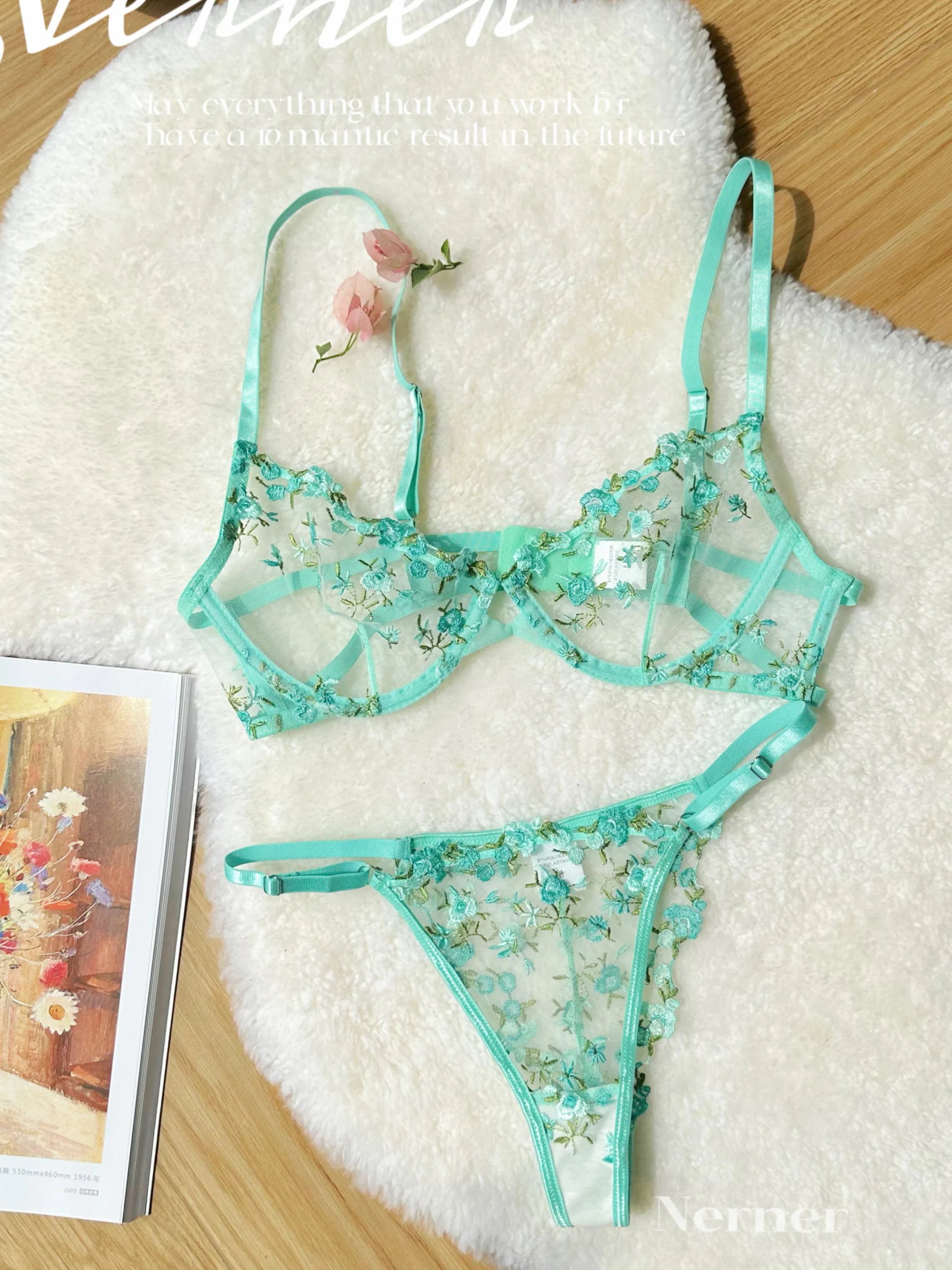 Kawaii Japanese Lingerie Set Sheer Tulle