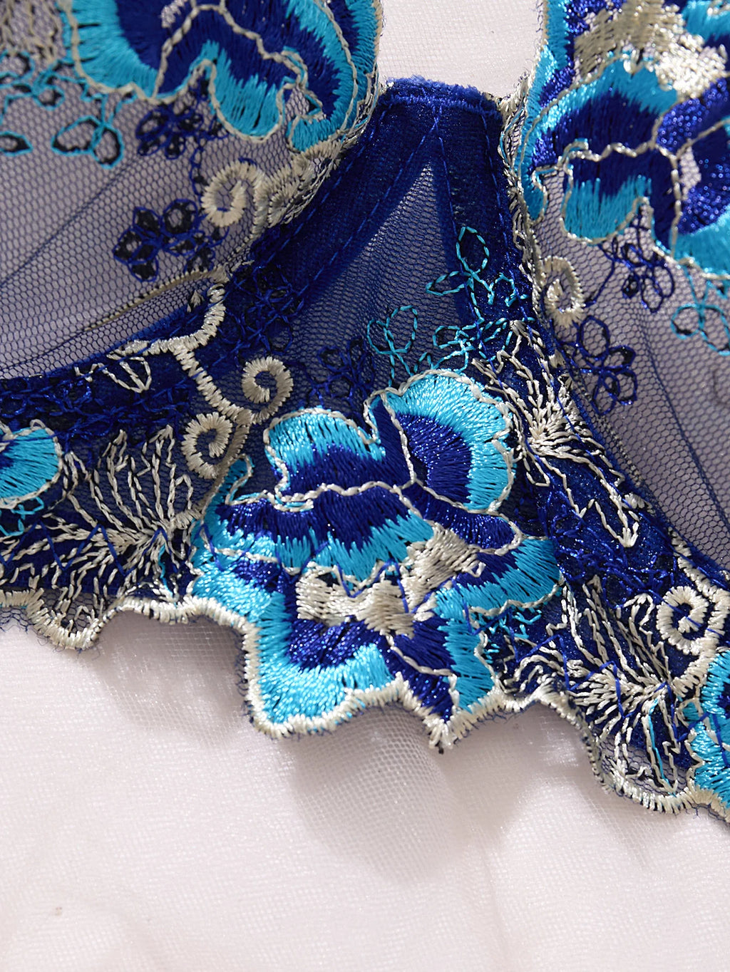 A set of sexy blue lingerie