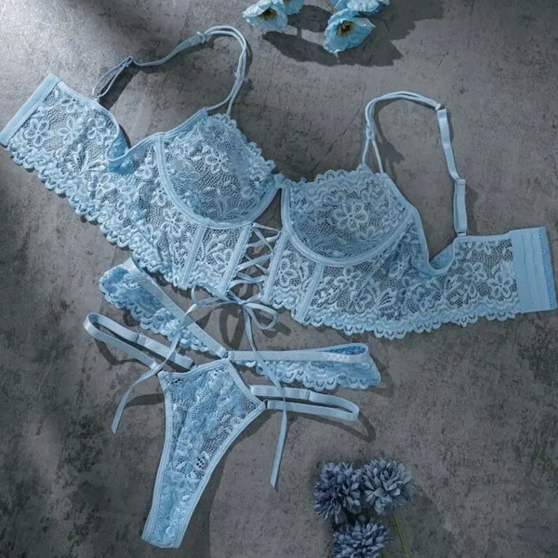Erotic Lingerie Sexy Lace Underwear 2-Piece