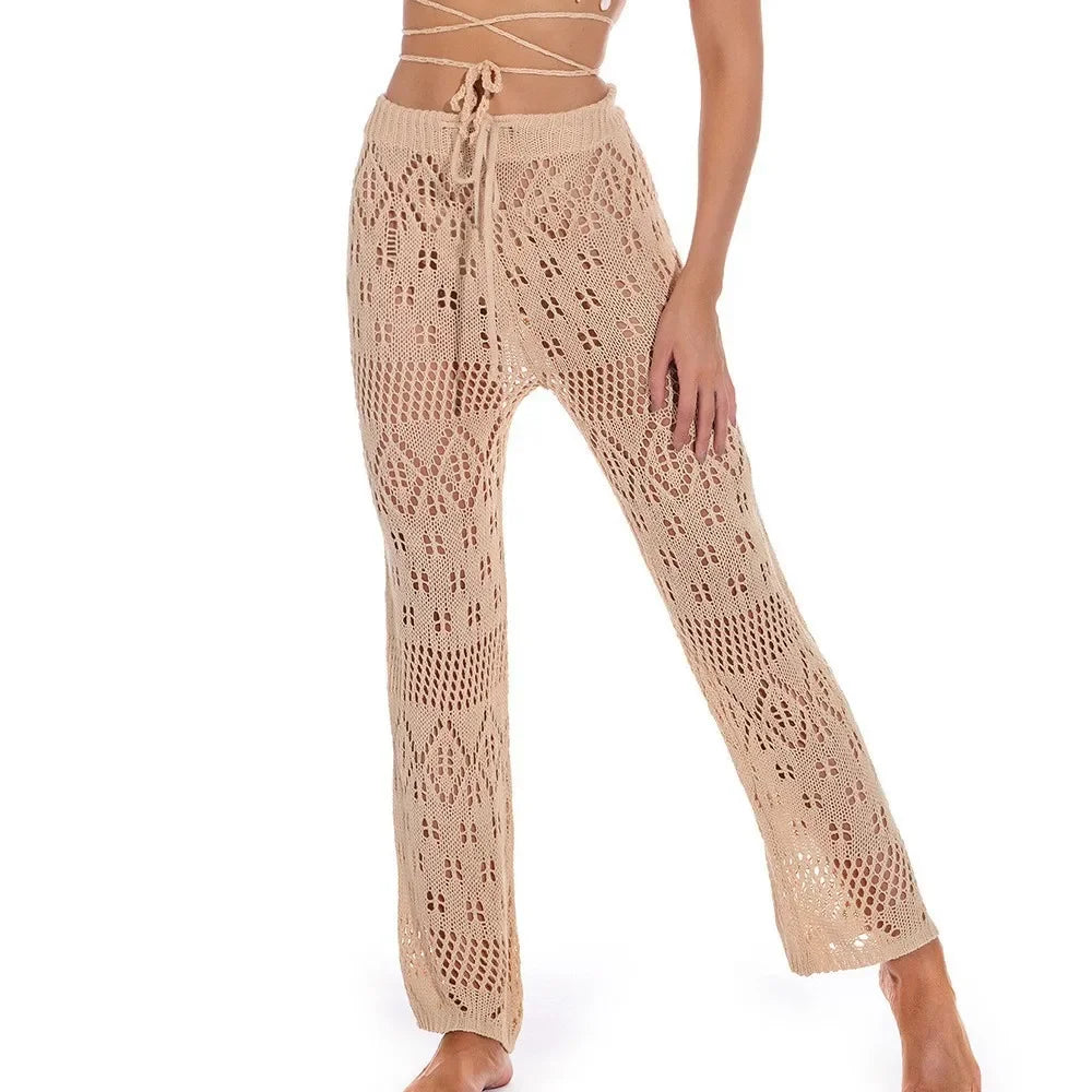 Women's Beach Pants Hand Hooked Hollow