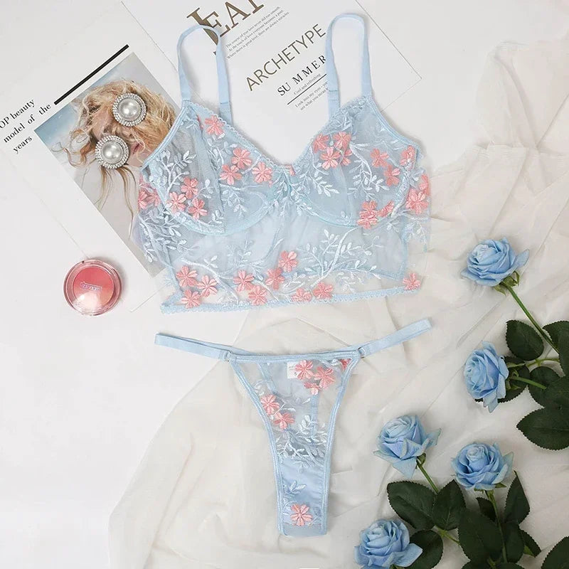 Lace Floral Embroidery See